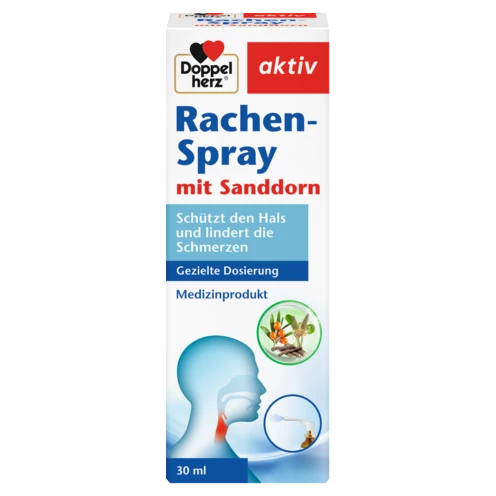 Abbildung der Produktverpackung Doppelherz aktiv Rachen-Spray Frontansicht